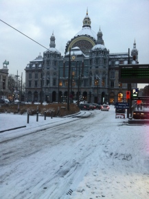 Snow in Antwerp